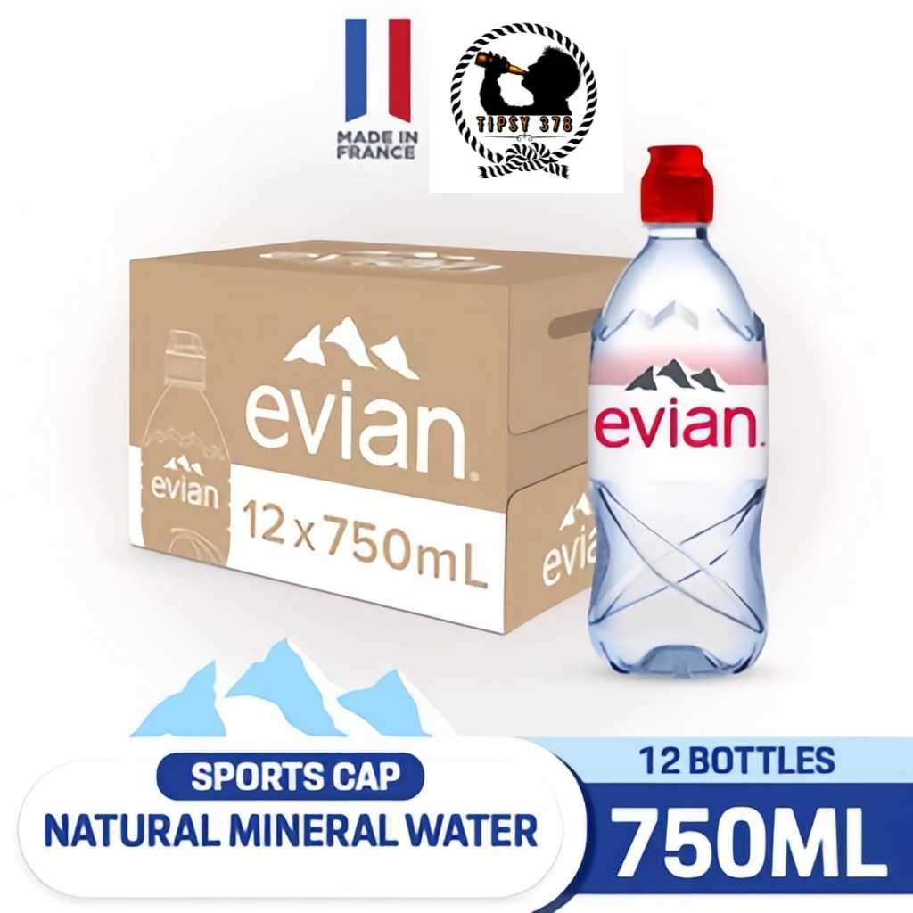 EVIAN NATURAL MINERAL WATER 750ML X 12BTL