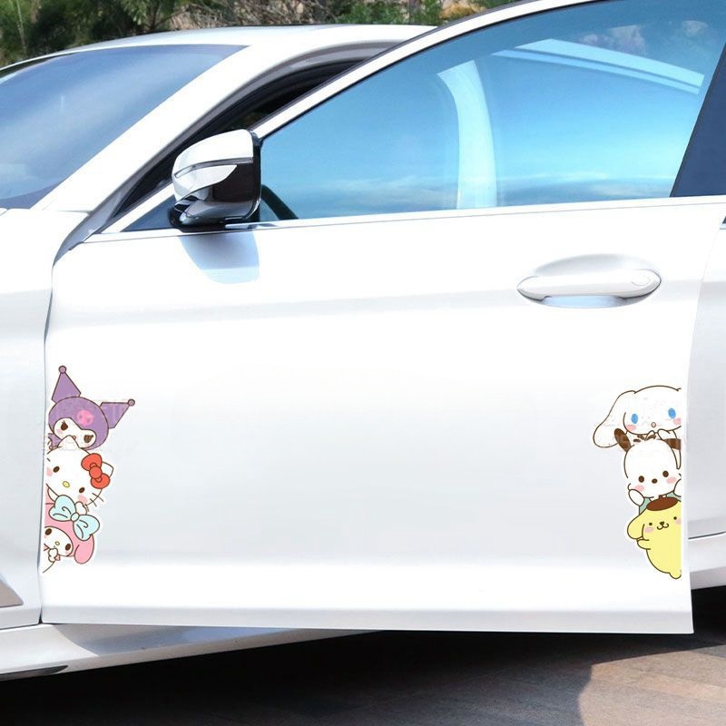 Stiker Mobil Kartun Lucu Anjing Kulomi Pacha Anjing Yuji Sepeda Motor Listrik Stiker Dekoratif Penut