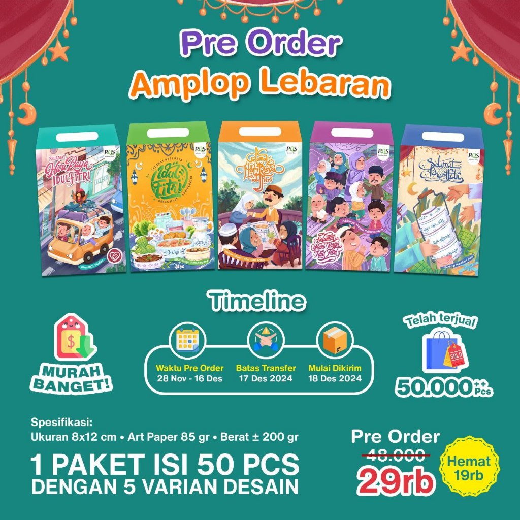 

Pre Order Amplop Lebaran Lucu Isi 50 pcs