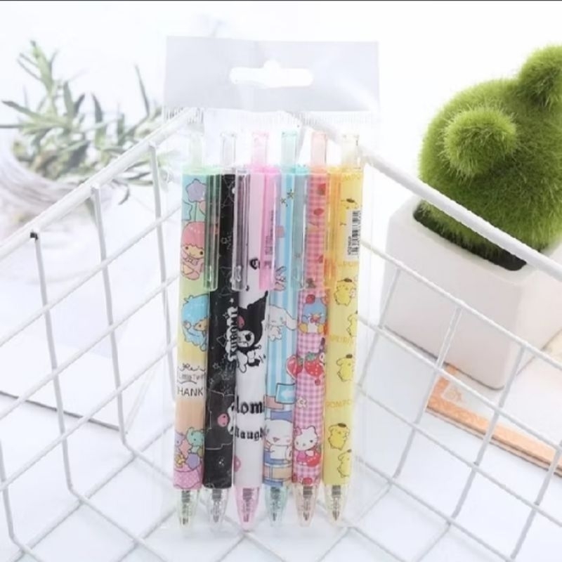 

Pena Gel Mekanik Karakter SANRIO 6pcs