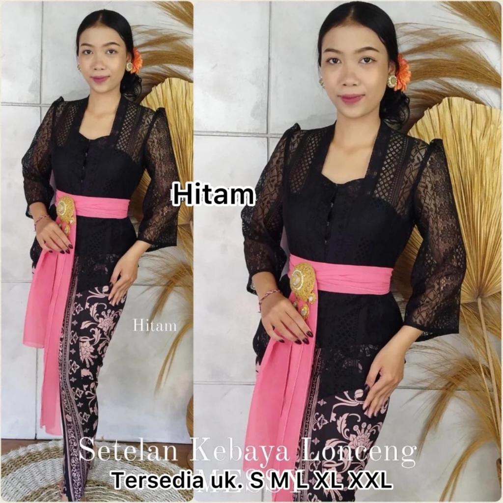 Kebaya Bali Wanita Brukat Modern Bet Malika Pecah Set Baju Kebaya Anak Tanggung SMP SMA Remaja Dewas