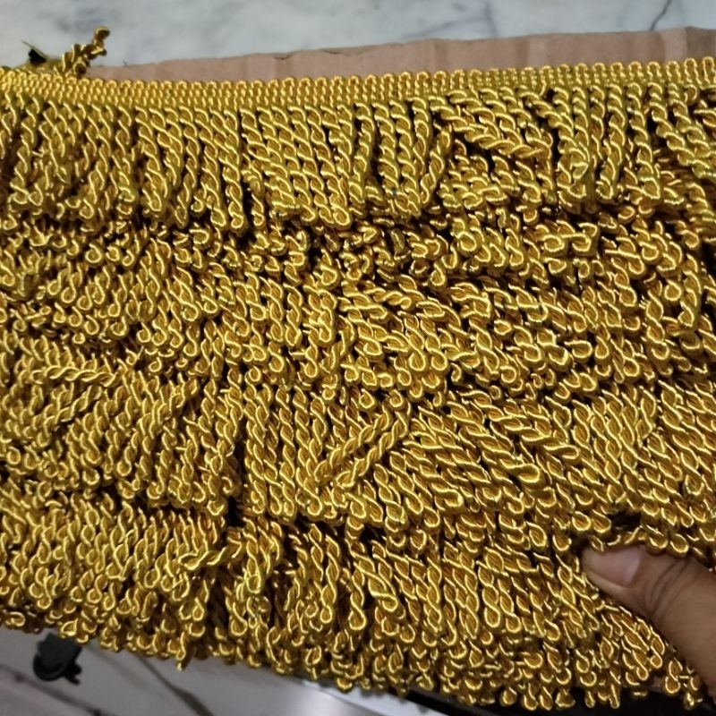 RENDA TAMBANG RUMBAI SAJADAH GOLD