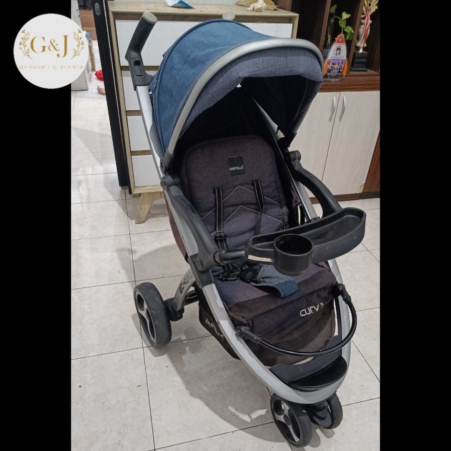 Babyelle Curv 2 s700 Stroller Roda 3 Kereta Dorong Bayi kuah kokoh preloved bekas mulus