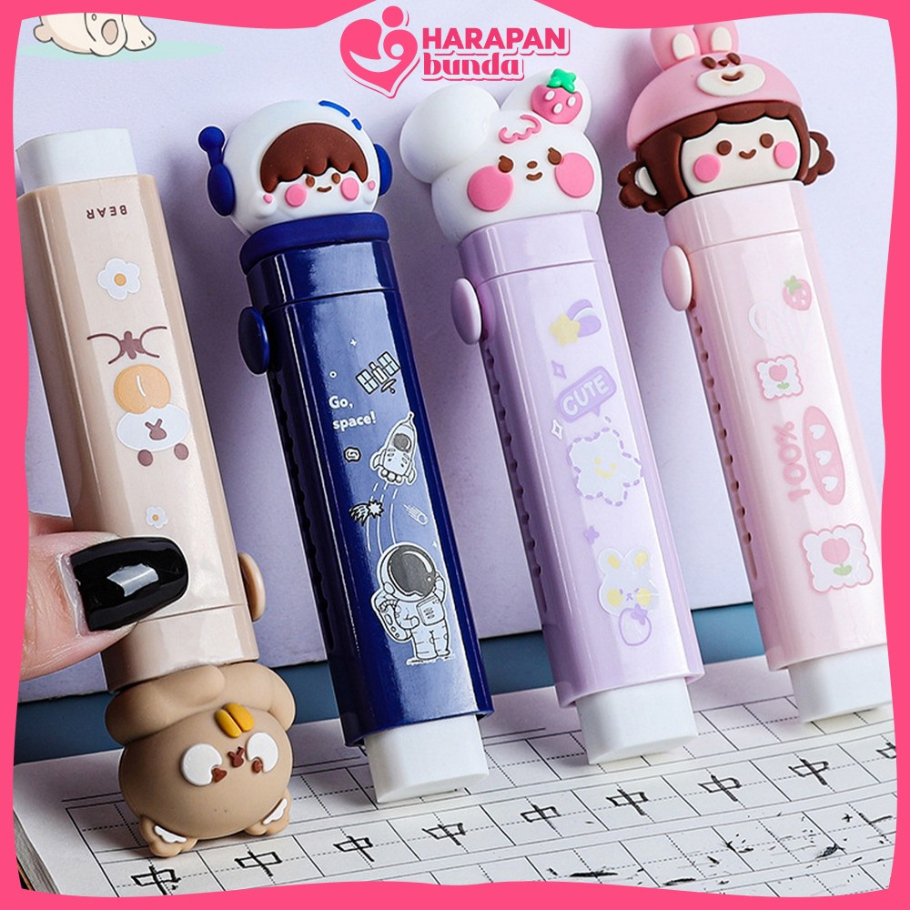 

Mechanical Eraser Free 2PCS Refill Karakter Kartun 3D / Penghapus Pensil Anak Sliding Eraser / Perlengkapan Sekolah Anak Import Harapan Bunda A78