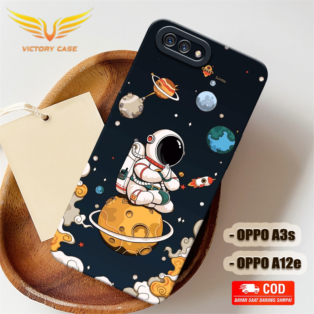 New Astronot Case - Softcase Oppo A3S / A12e Terbaru - Case Hp Oppo A3S / A12e - Casing Oppo A3S / A