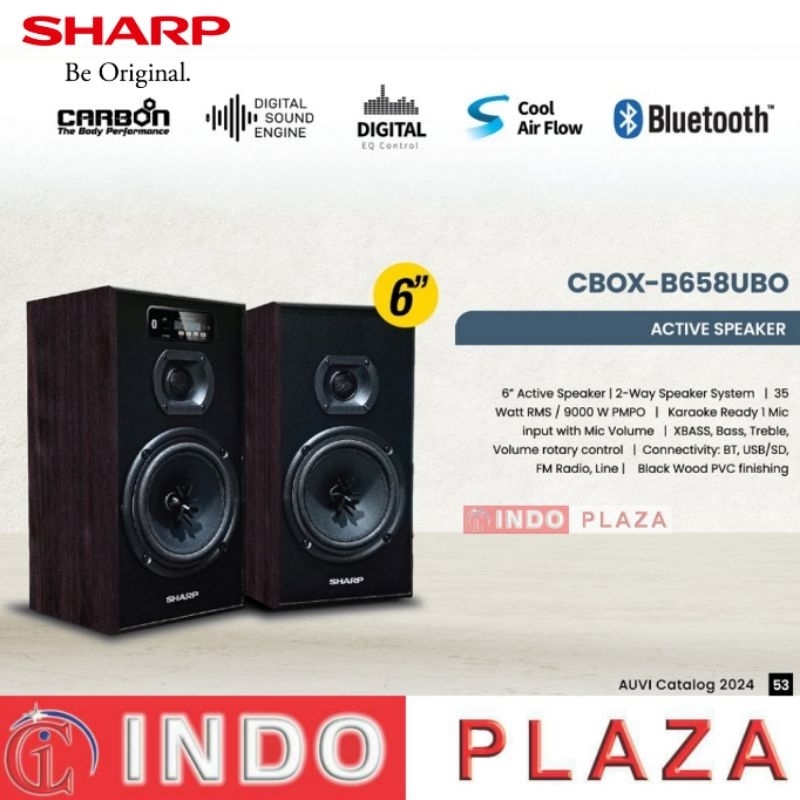 SPEAKER AKTIF Bluetooth SHARP CBOX-B658UBO