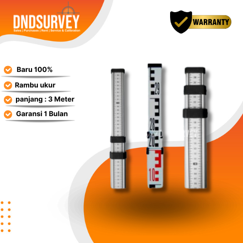 Bak Ukur 3 Meter untuk Waterpass Theodolite dan Auto Level Alat Survey Levelling Staff