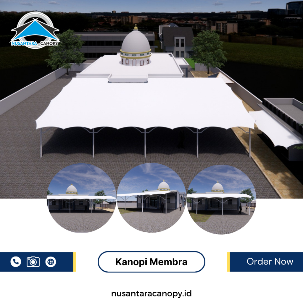 Kanopi Membrane bergaransi - canopy atap membrane -  tenda membran masjid jakarta