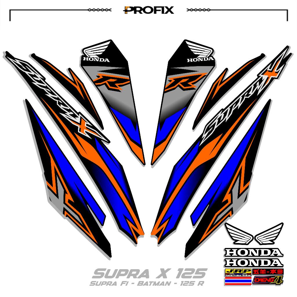 STRIPING SUPRA X 125 R MOTIF 26 STIKER DECAL SUPRA X 125 R-SUPRA FI BATMAN-125R