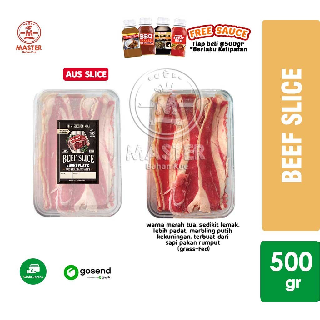 

Shortplate AUS Beef Slice / Australian Brisket Slice [500 gr] KHUSUS INSTANT