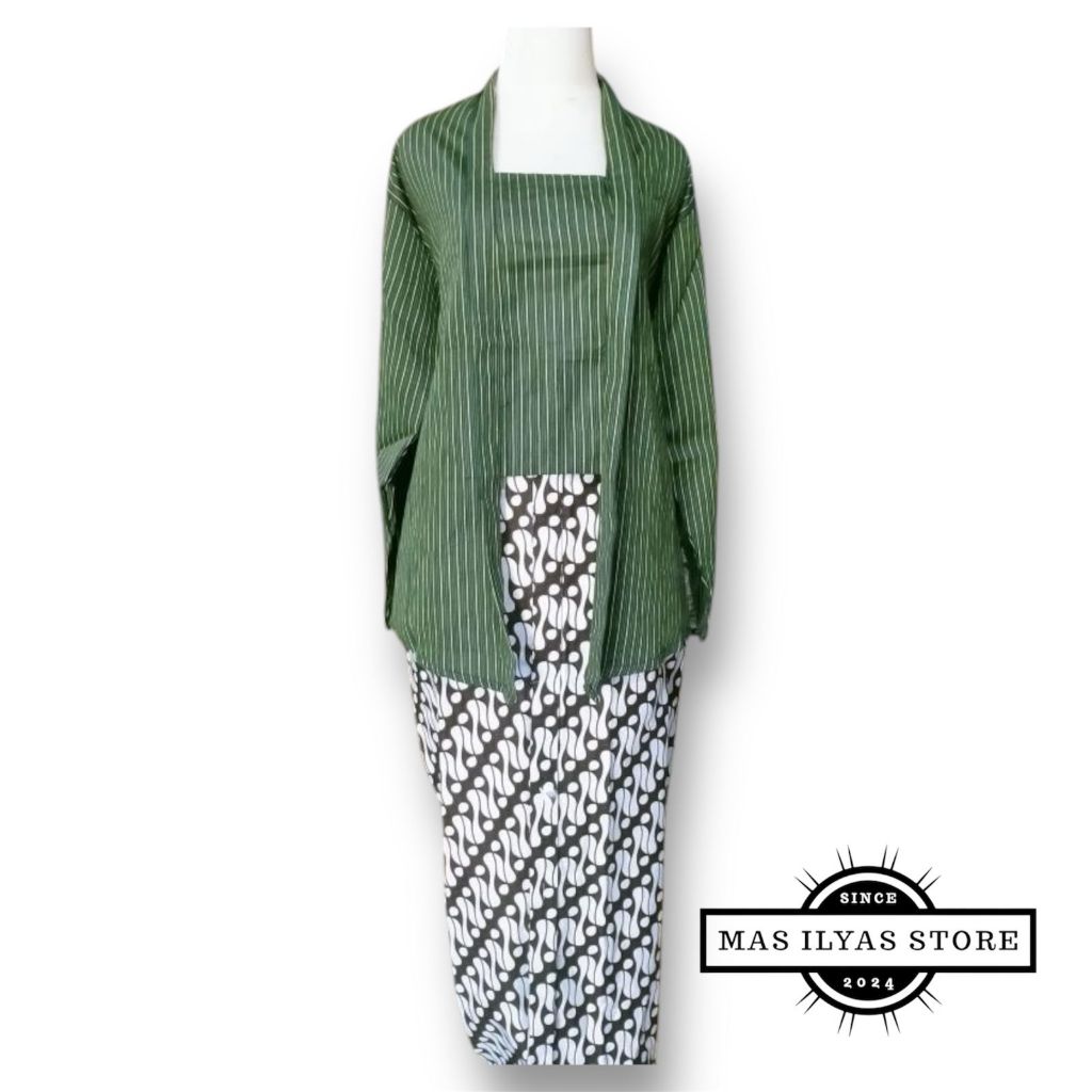 Kebaya Lurik Wanita Dewasa/Kebaya Wanita Tradisional/Set Kebaya Wanita Dewasa