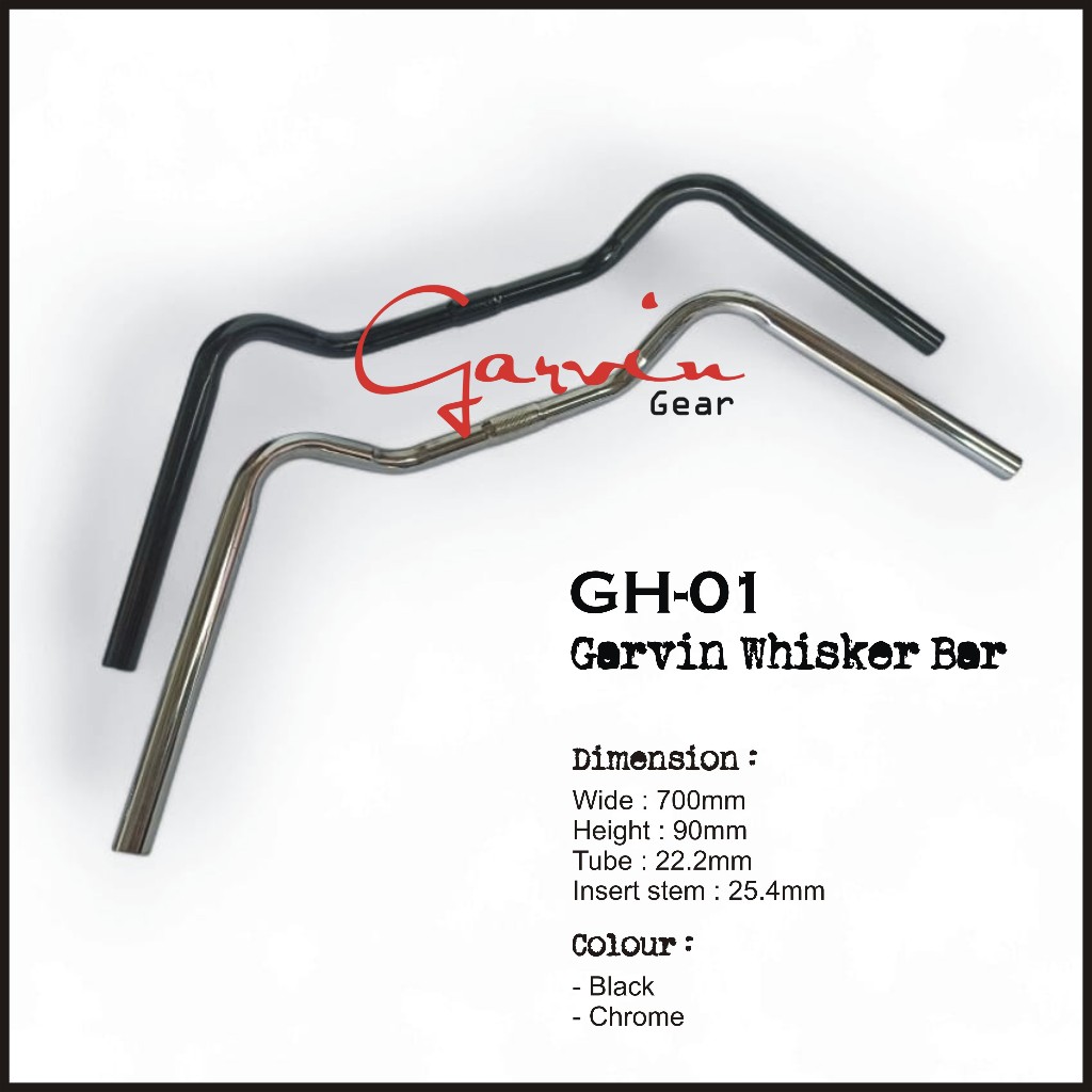 GH-01 Wisker Bar/ Stang Kumis Mirip Moustache  London Taxi Nitto / Moustache Bar / London Taxi Handl