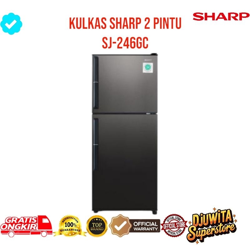 KULKAS SHARP 2 PINTU SJ-246GC 205 LITER
