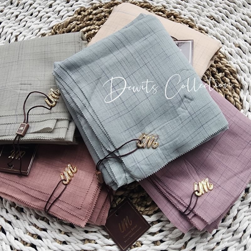 HIJAB UMAMA SCARF WAFFLE LOGO DIAMOND SWAROVSKY POUCH LASER CUT METAL LOGO / JILBAB SEGI EMPAT UMAMA