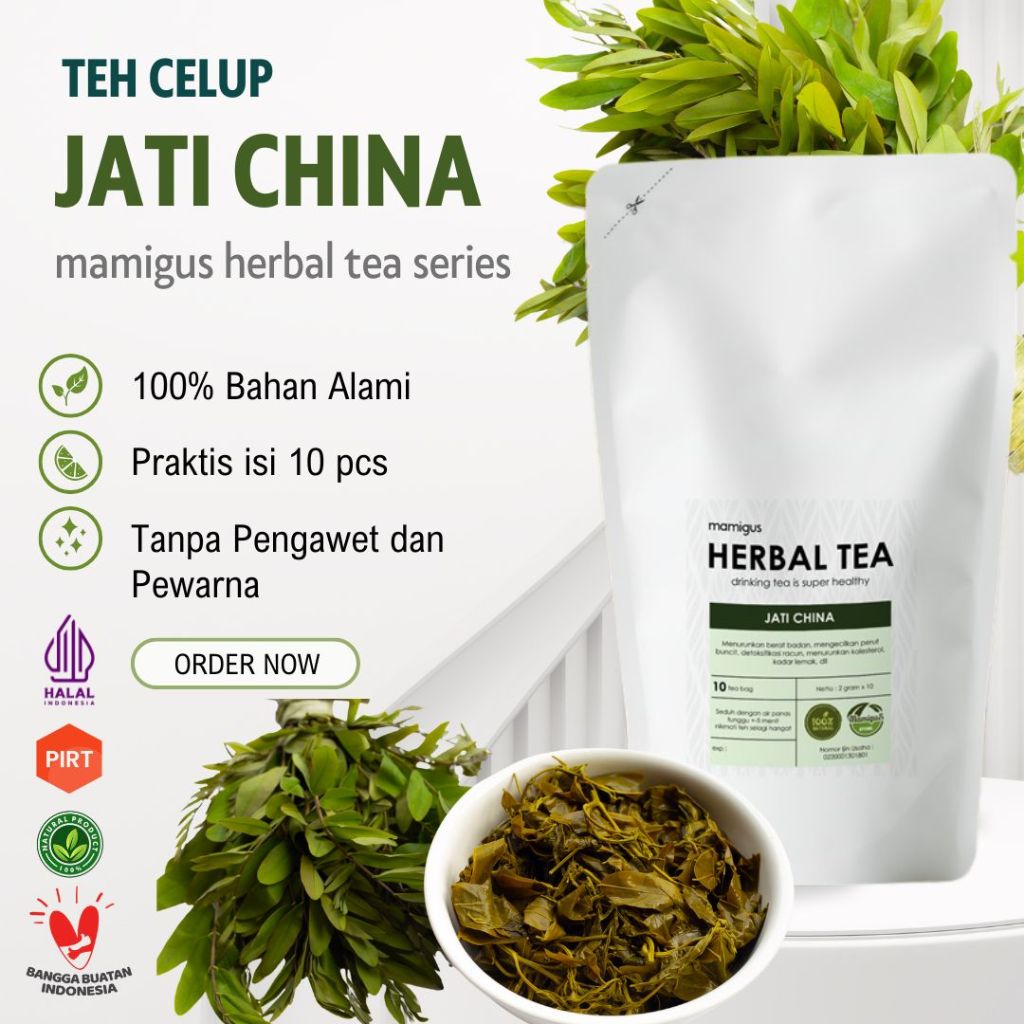 

TEH CELUP JATI CHINA / Jati Cina / Teh Diet Herbal / Teh Herbal Alami