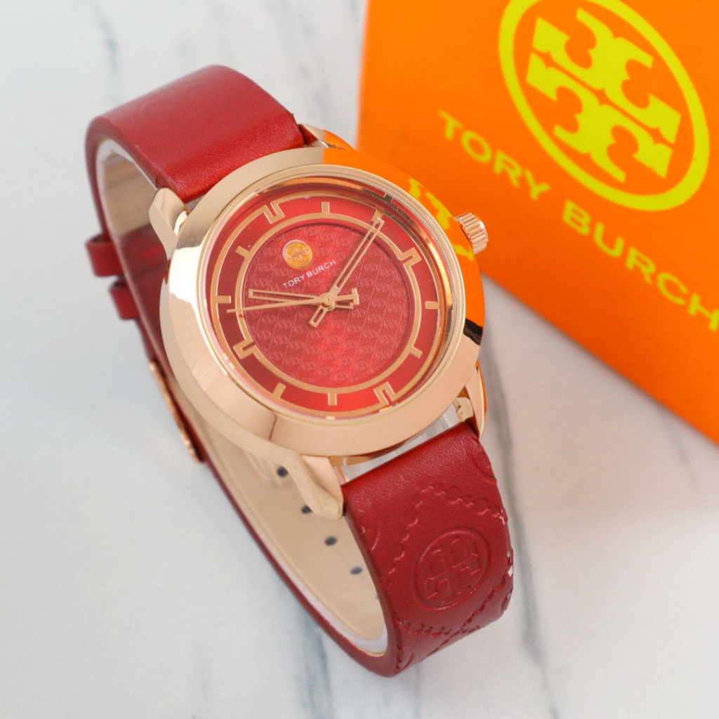 ( BISA COD ) JAM TANGAN WANITA TORY BURCH KULIT TB-5567