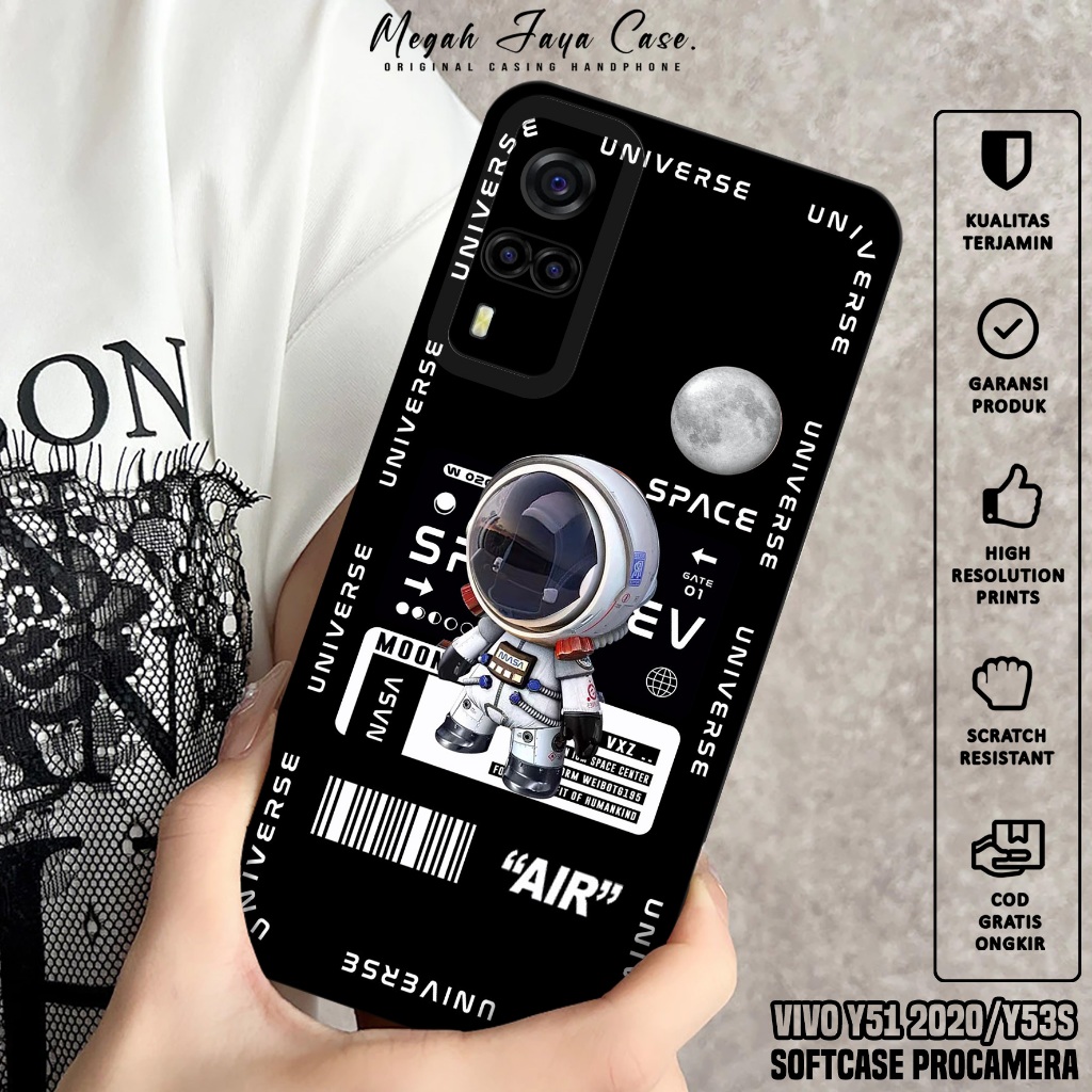 Case Hp VIVO Y51 2020 / VIVO Y53S - Softcase Hp VIVO Y53S / VIVO Y51 2020 Motif PLNT - Casing Hp VIV