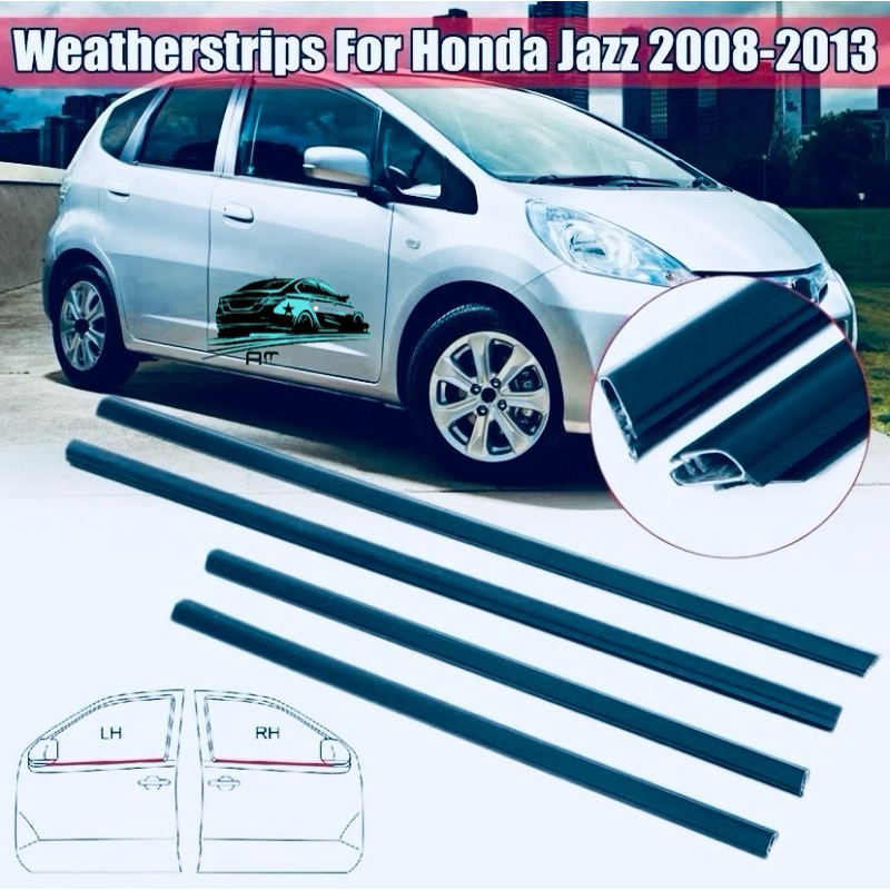 Karet pelipit kaca luar jazz 2008-2013 original