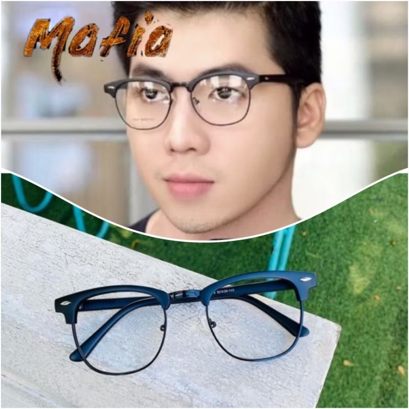 Frame Only CLUMMASTER Cowok Bisa Minus Clinder Lensa Antiradiasi Photocromic Blueray Bluecromic,Kaca
