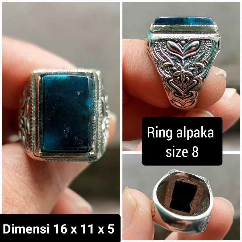 Batu Cincin Bacan Doko Majiko Kotak Persegi jamin asli 100% natural