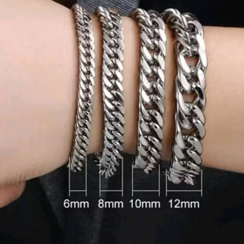 gelang tangan titanium pria/wanita antikarat antiluntur original