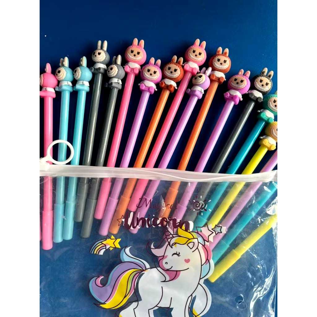 

Paket Usaha Pen Gel Labubu Dompet (1 Pack isi 20 Pcs) / Pena Pulpen Labubu