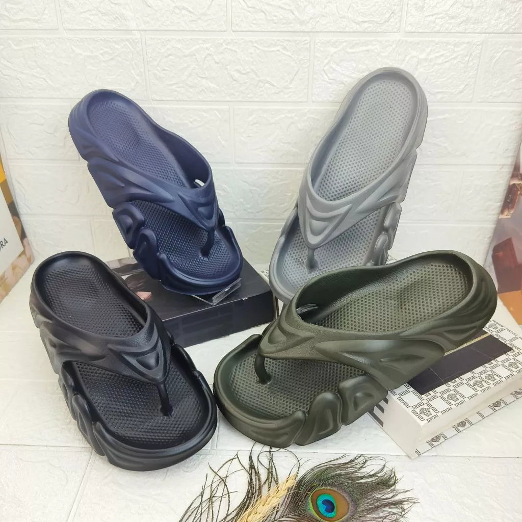 VERKAUF - Sandal Jepit Flip Flop Pria Anti licin Tebal Berbahan Eva Simple Keren Kekinian / OOTD