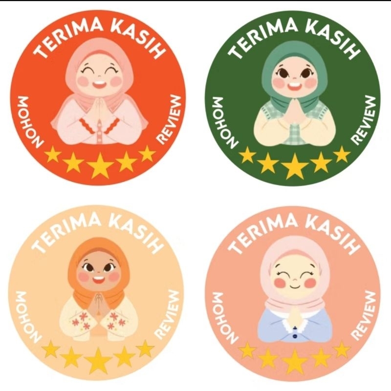 

Sticker Thank You Makanan Stiker Selamat Menikmati Review Bintang 5