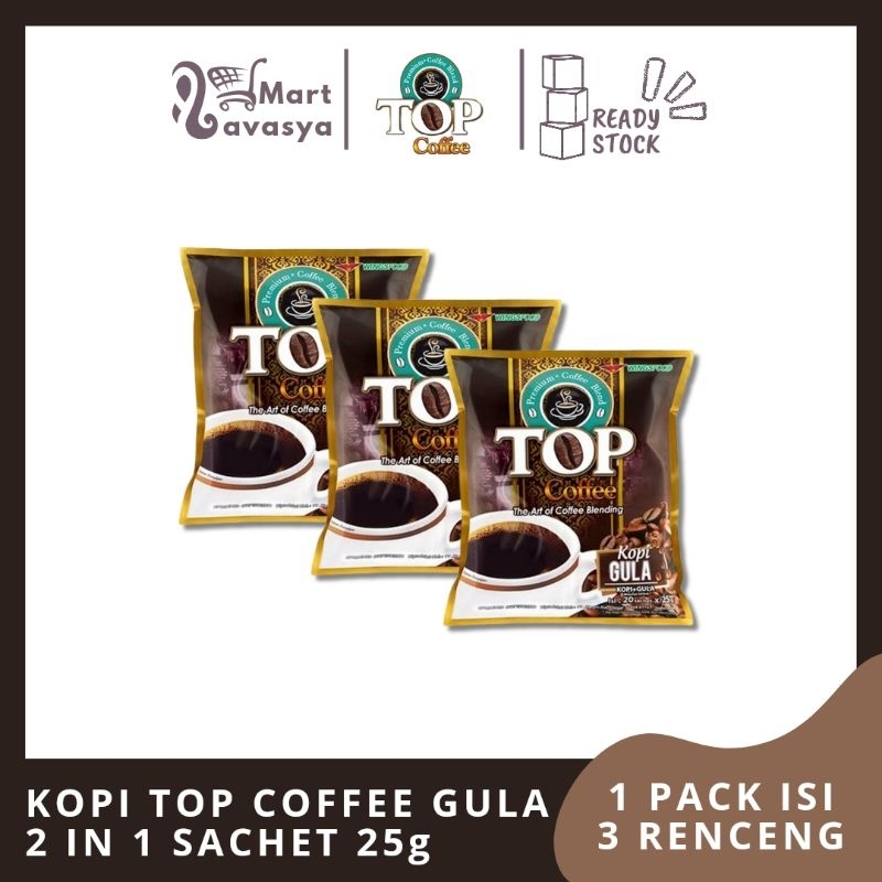 

KOPI TOP COFFEE GULA 2 IN 1 SACHET 25g - 1 PACK ISI 3 RENCENG - KOTA BANDUNG - LAVASYA MART