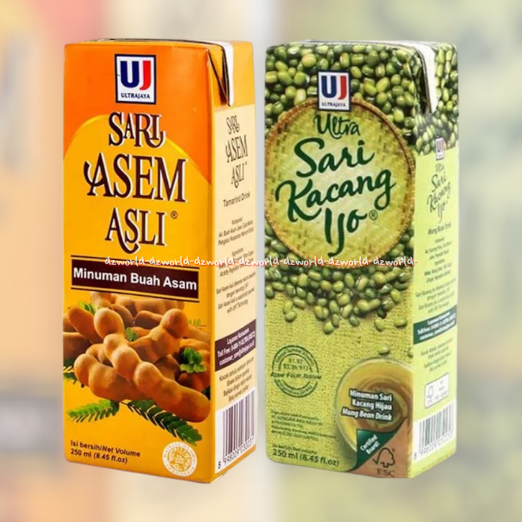 

Ultra Jaya 250ml Sari Kacang Ijo Siap Minum UHT Ready To Drink Kunyit Asem Minuman Kesehatan