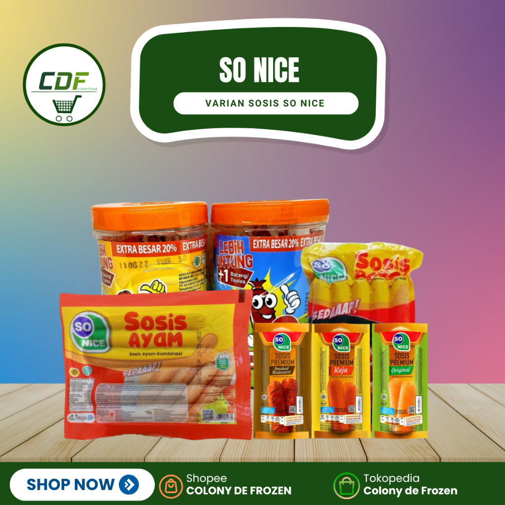 TERLENGKAP SO NICE SOSIS: Sosis Bakar/ Sosis Premium/ Sosis Toples