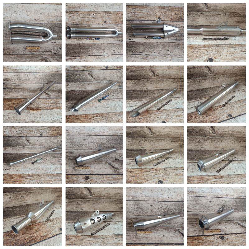 Knalpot custom Stainles w175 japstyle bobber caferacer bratstyle thunder xsr 155 benely tiger gl meg