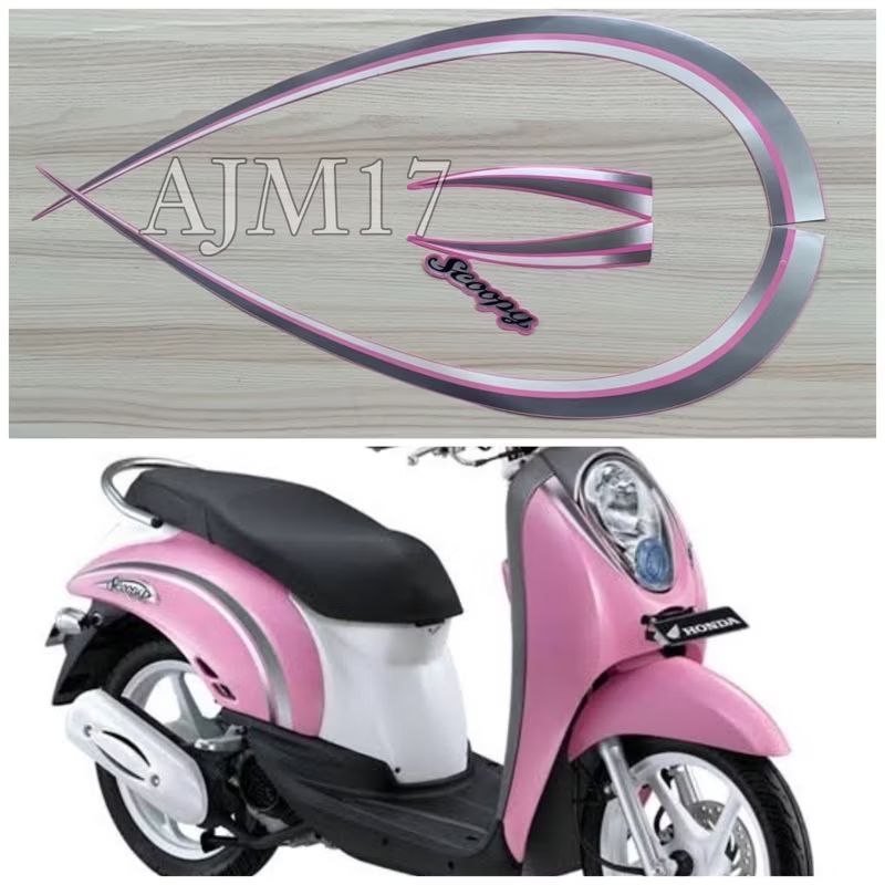 STIKER STRIPING SCOOPY CARBU 2012