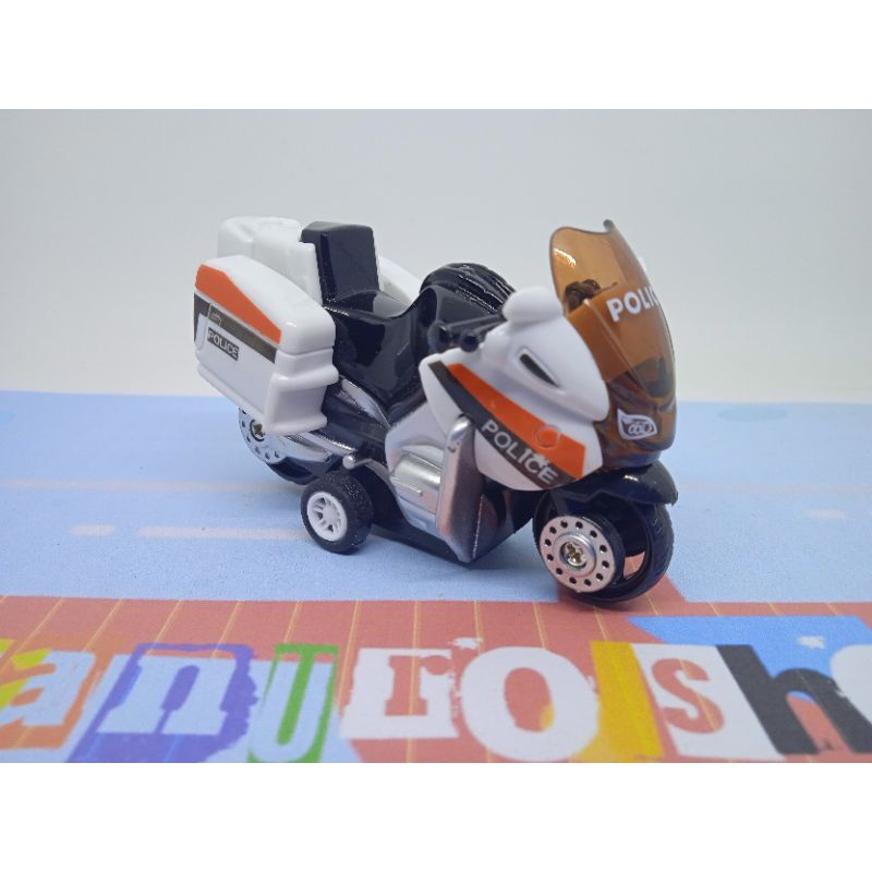 Miniatur motor polisi Diecast Motor Gede Police Patrol - Mainan Miniatur Polisi Motorcycle