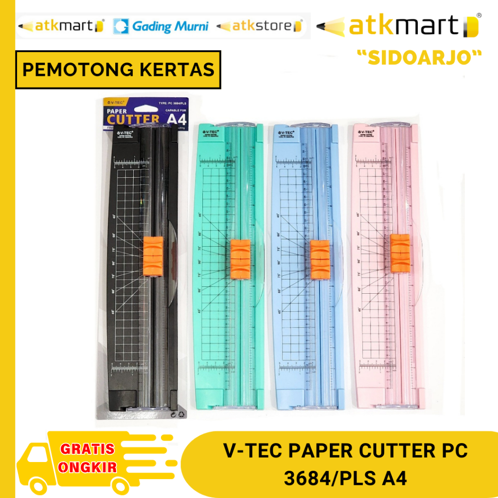 

VTEC PAPER CUTTER PC 3684/PLS Ukuran A4 / Pemotong kertas