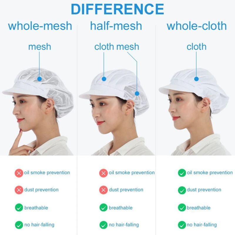 Topi Koki Topi Chef Wanita Topi Kitchen Hitam/Putih/Biru Topi Koki Murah