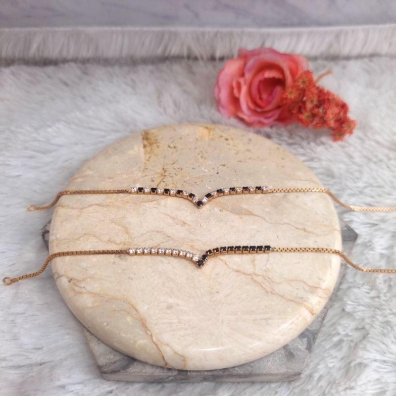 Gelang serut model Aurel  emas asli kadar 6k