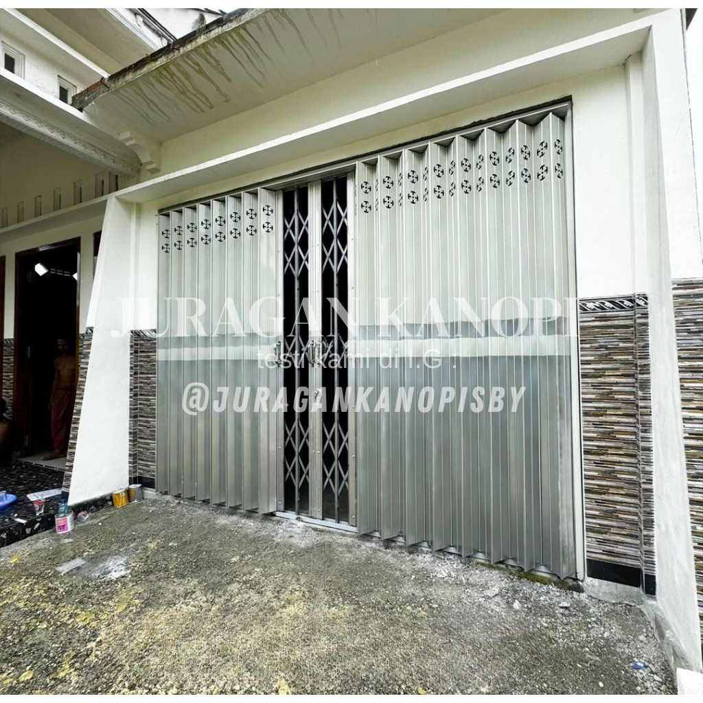Pintu besi harmonika / Folding gate / Folding dor murah