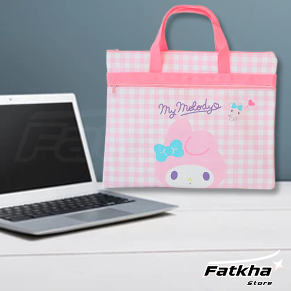 

Hand Bag Sanrio Lokal Tas Map Fit to File Folder A4 Kawai Kuromi and Friends Tas Buku dan Alat Tulis