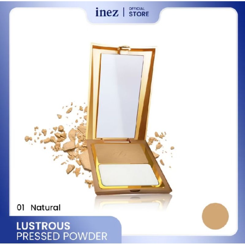Inez 900 Lustrous Pressed Powder / Inez Bedak Padat Gold Kaca 900