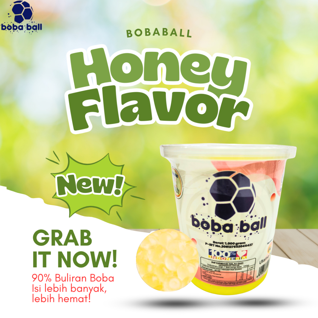 

{PROMO} Bobaball | Honey Popping Boba 1 Kg - Sensasi Rasa di Setiap Gigitan