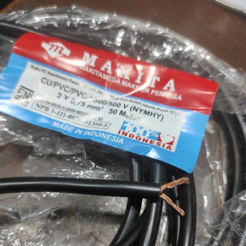 Kabel Speaker 2x0.75 Kabel Serabut Makita NYMHY