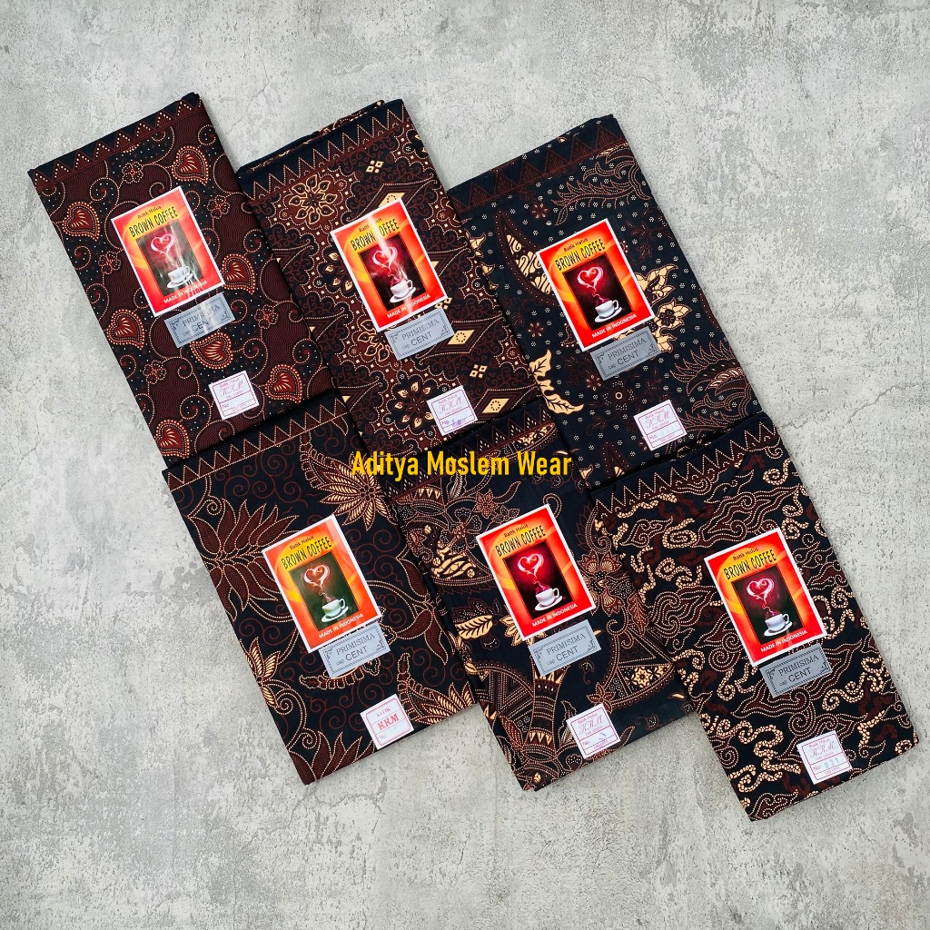 Kain Jarik Batik Panjang Brown Coffee Cap Cent Batik Seserahan Pengantin