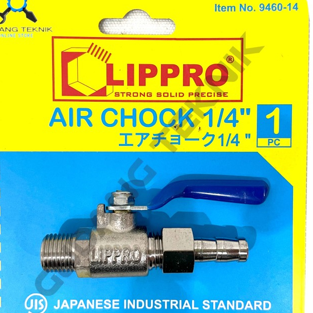 (9460-14 LIPPRO) Kran Compressor Air 1/4" 9460-14 LIPPRO / Air Chock Stop Kran Angin Kompresor 1/4 I