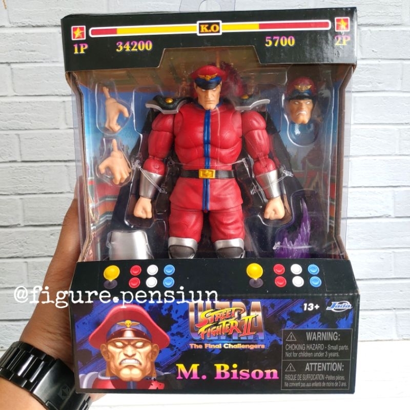 JADA TOYS ULTRA STREET FIGHTER II M BISON ACTION FIGURE ORIGINAL