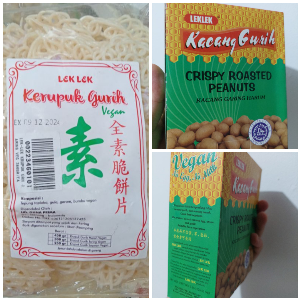 

leklek / lek lek kacang garing harum crispy roasted peanuts / kerupuk vegan