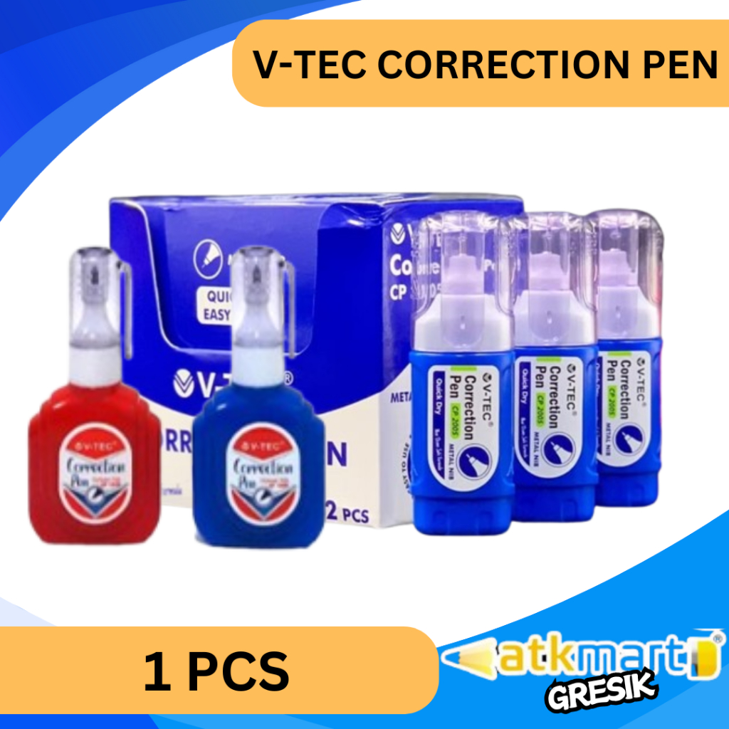

V TEC CORRECTION PEN / TIPE X CAIR / STIPO CAIR TYPE ISI 3ML 5ML 8ML TYPE 1020 2003 2004 2005 3040