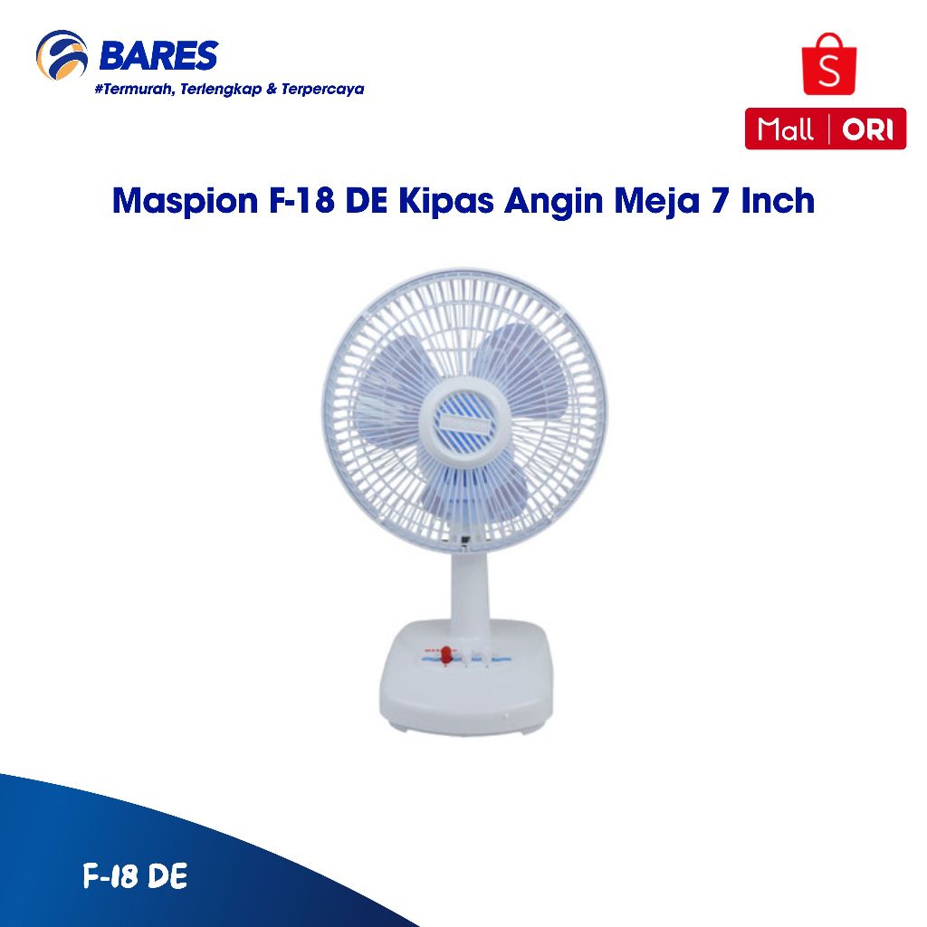 Maspion F-18 DE Kipas Angin Meja 7 Inch