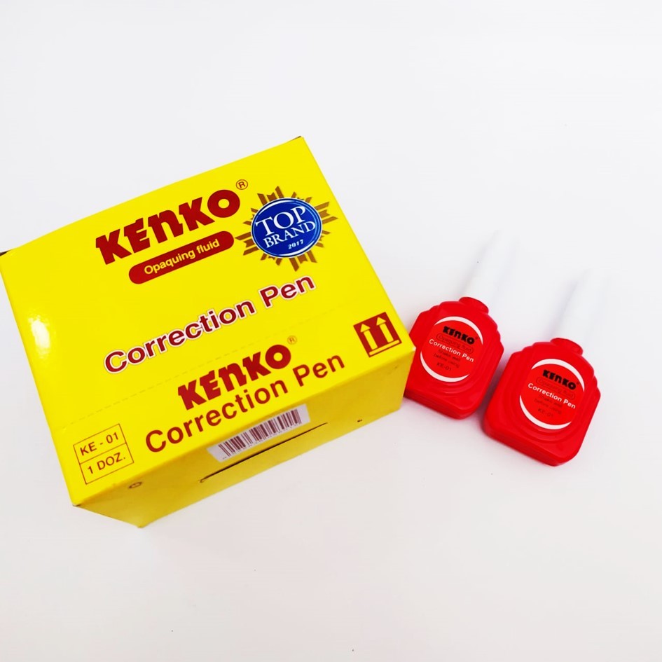 

1pcs Tipex Kenko Cair Merah Correction Pen Penghapus Pulpen Kenko