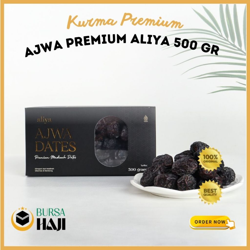 

Kurma Ajwa Madinah Aliya Premium Jumbo 500 Gram Kurma Nabi